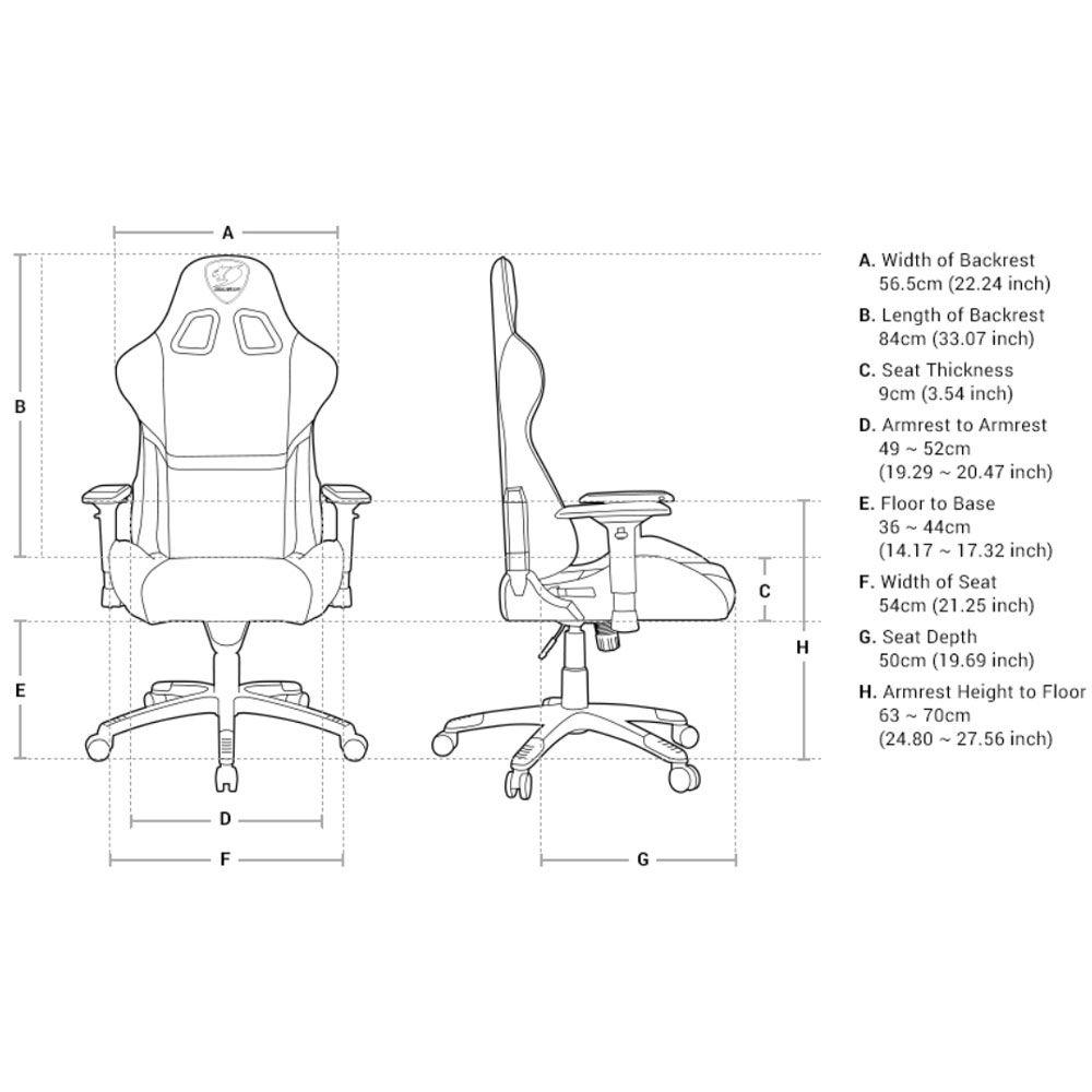 Silla Gamer Cougar Armor 3MGC1NXB.0001 Naranja-1