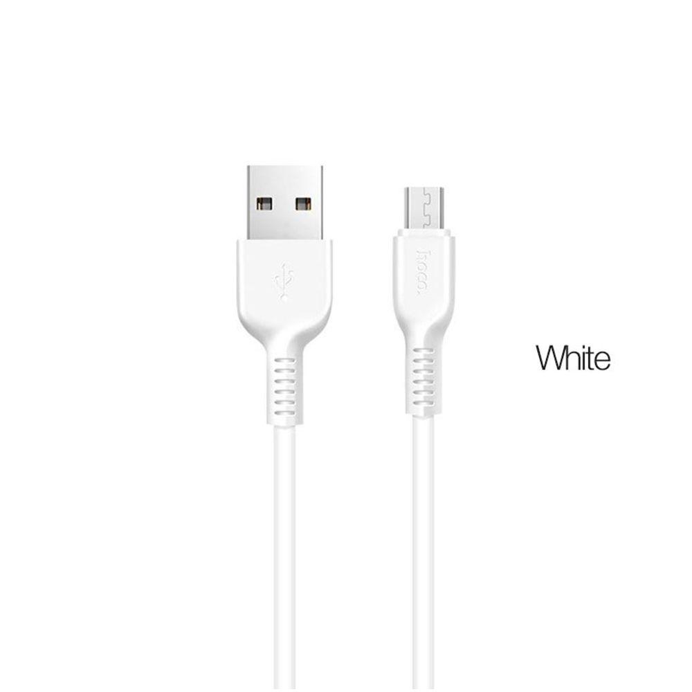 Cable Hoco X20 data Flash Micro USB 2A 2m Blanco-2