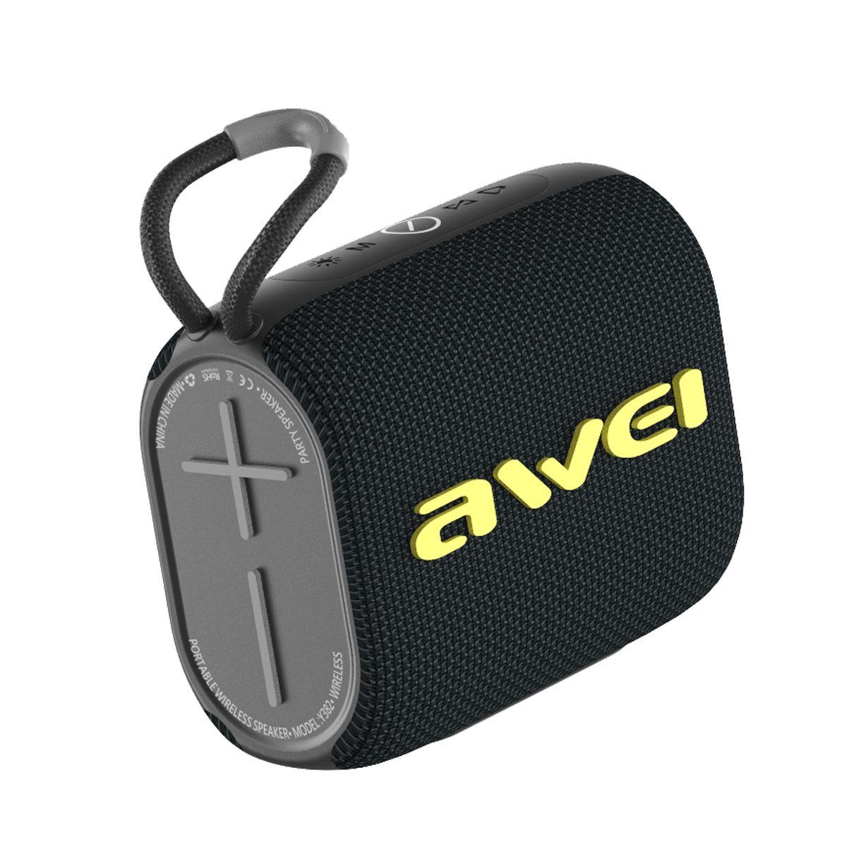 Parlante Awei Y382 Bluetooth TWS IPX7 Negro-7