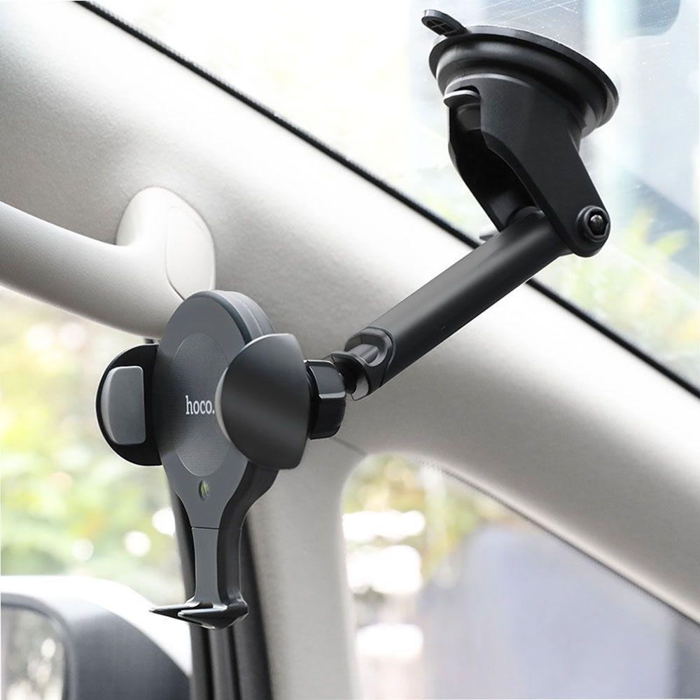 Soporte para Auto Hoco CA60 con Carga Inalambrica Negro-4