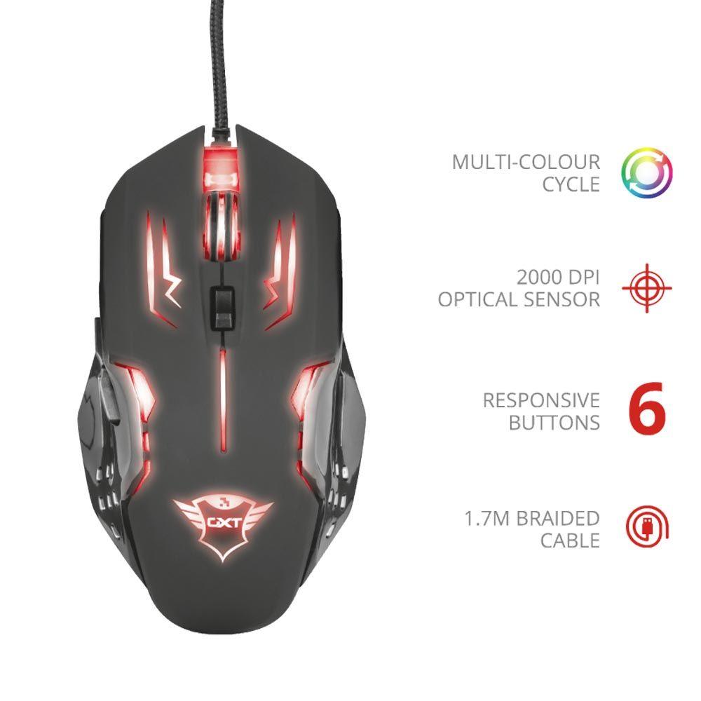 Mouse Gamer Trust GXT 108 Rava Iluminado 2000 Dpi-2