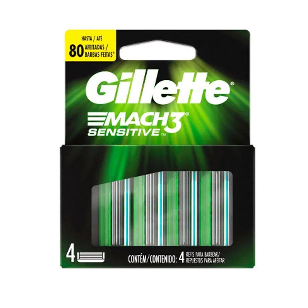 Repuestos Para Afeitar Gillette Mach3 Sensitive 4 Unidades-1