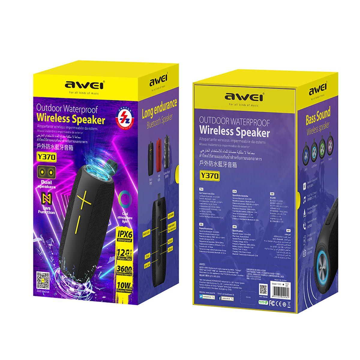 Parlante Awei Y370 Bluetooth TWS IPX6 Camuflaje-3