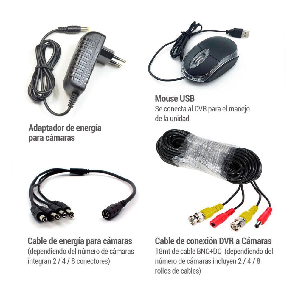 Kit DVR de Seguridad MLab 4 Canales 2 Cámaras 720P VGA HDMI-5