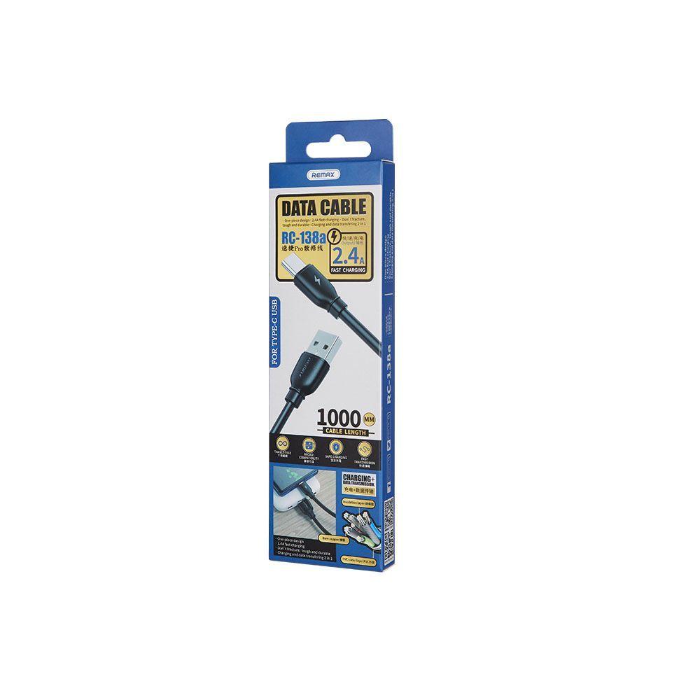 Cable Tipo C Remax data Suji Pro RC-138a Negro-2