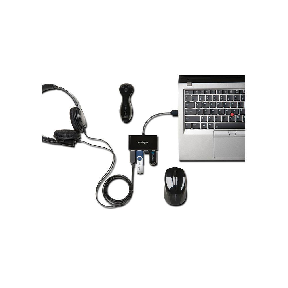 Hub Mini de 4 Puertos USB Kensington 2.0 Negro K39120WW-1