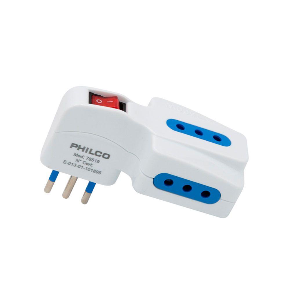 Enchufe triple Philco 250v 10 Amp 19ELT78519-1
