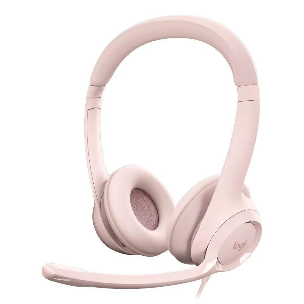 Audifonos Logitech H390 Headset USB para computadora Rosado-6