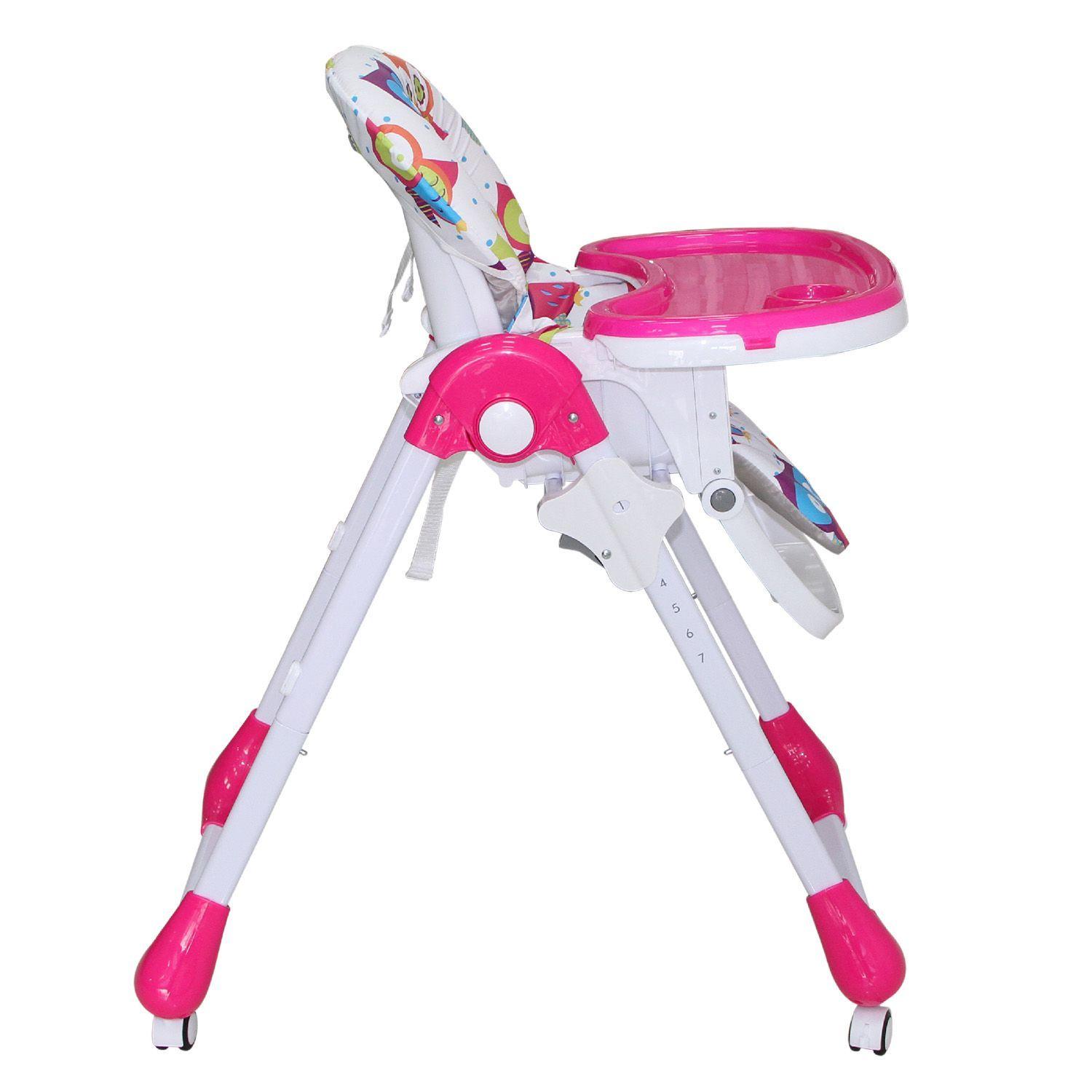 Silla De Comer Plegable Con 7 Alturas Rs-7085-2 Fucsia-2