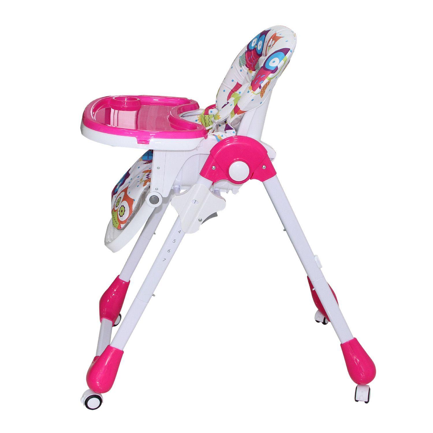 Silla De Comer Plegable Con 7 Alturas Rs-7085-2 Fucsia-5
