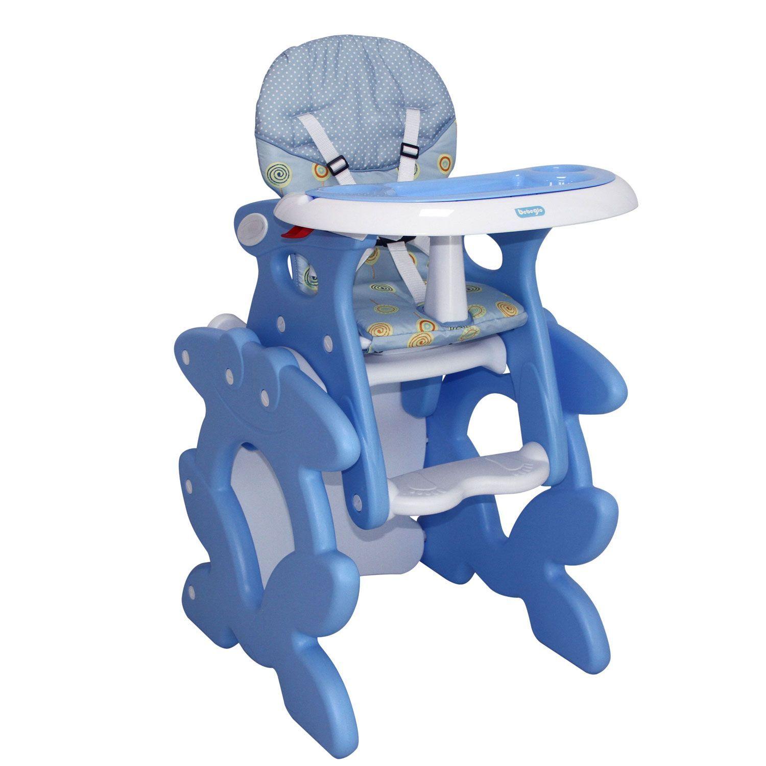 Silla de Comer Escritorio 2 en 1 Bebeglo RS-7021 Celeste-0