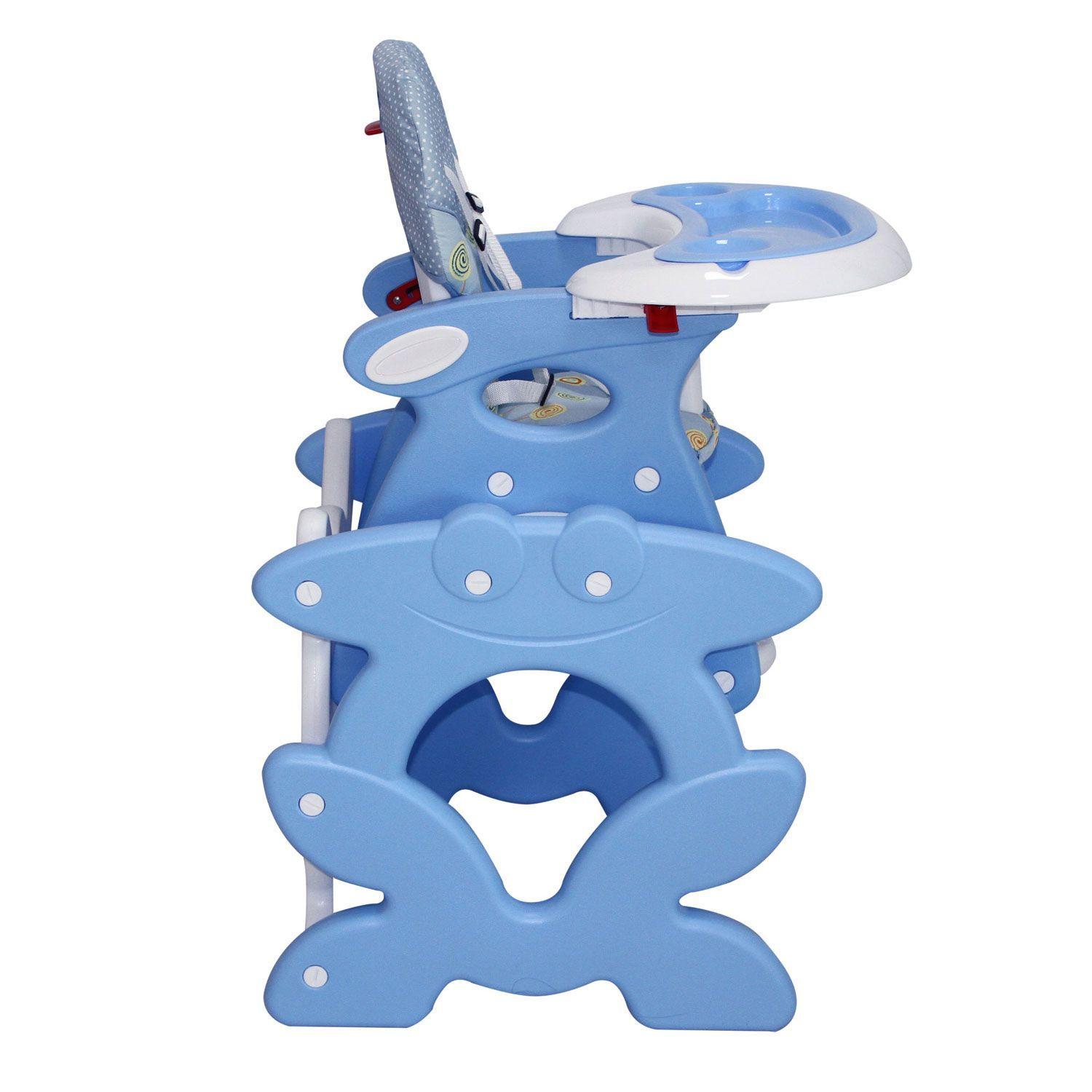 Silla de Comer Escritorio 2 en 1 Bebeglo RS-7021 Celeste-2