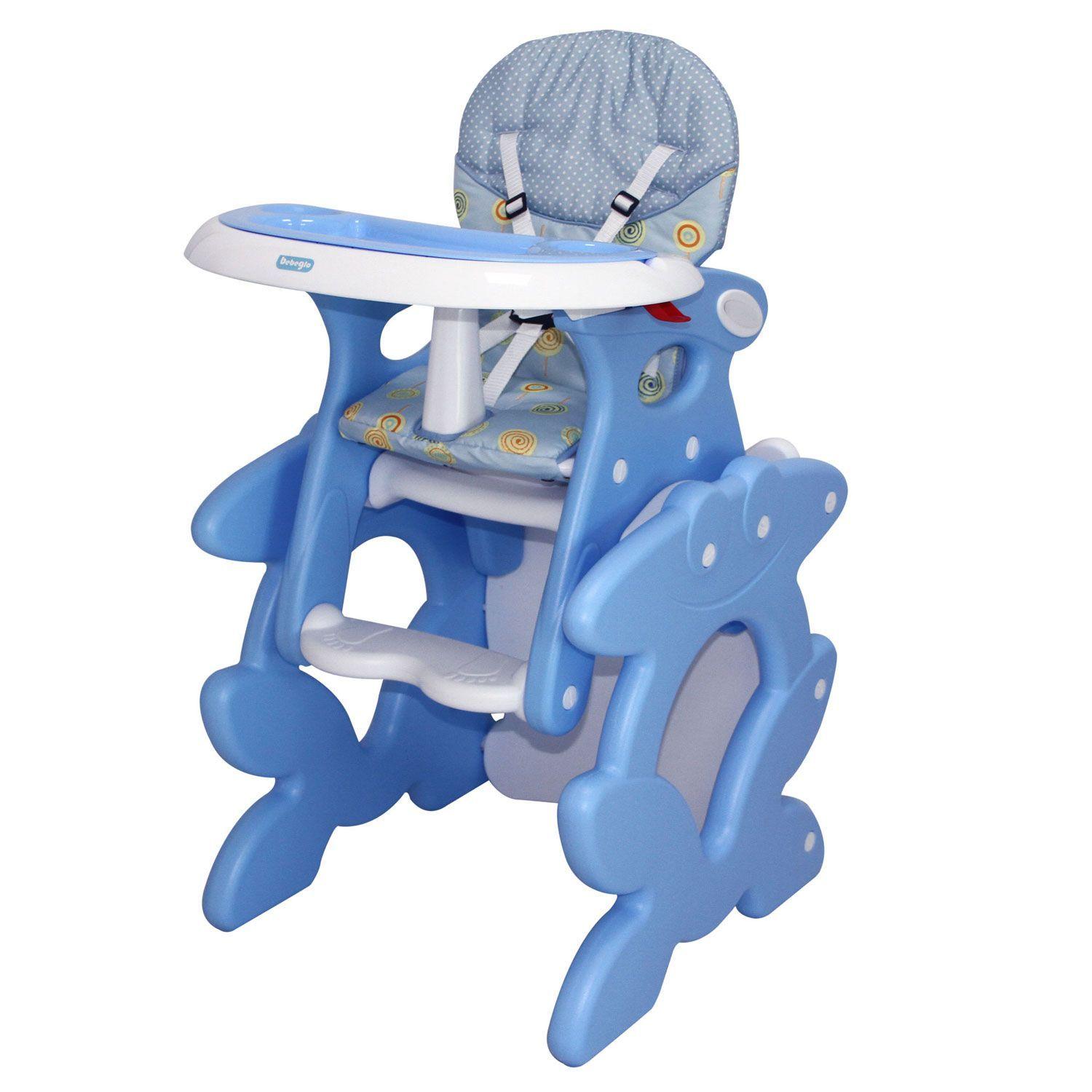 Silla de Comer Escritorio 2 en 1 Bebeglo RS-7021 Celeste-5