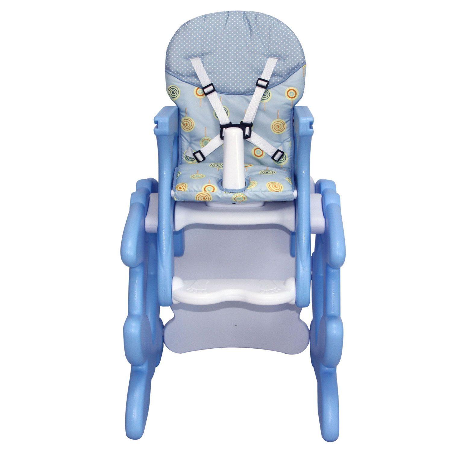 Silla de Comer Escritorio 2 en 1 Bebeglo RS-7021 Celeste-6