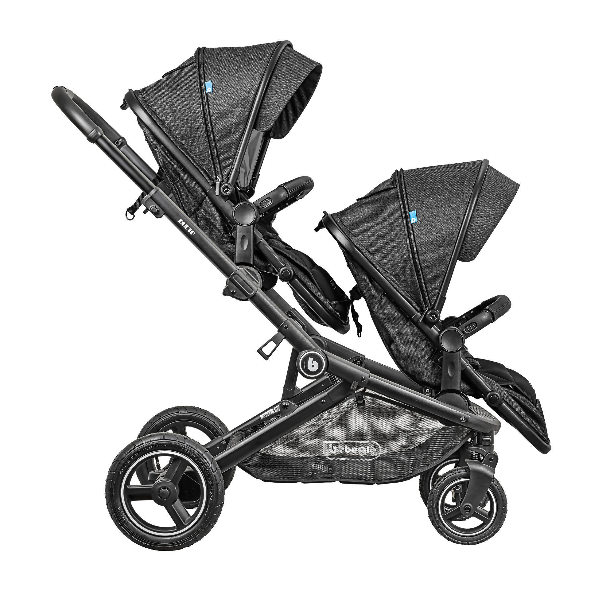 Coche Travel System Doble Dueto Bebeglo RS-13320-2 Negro-3