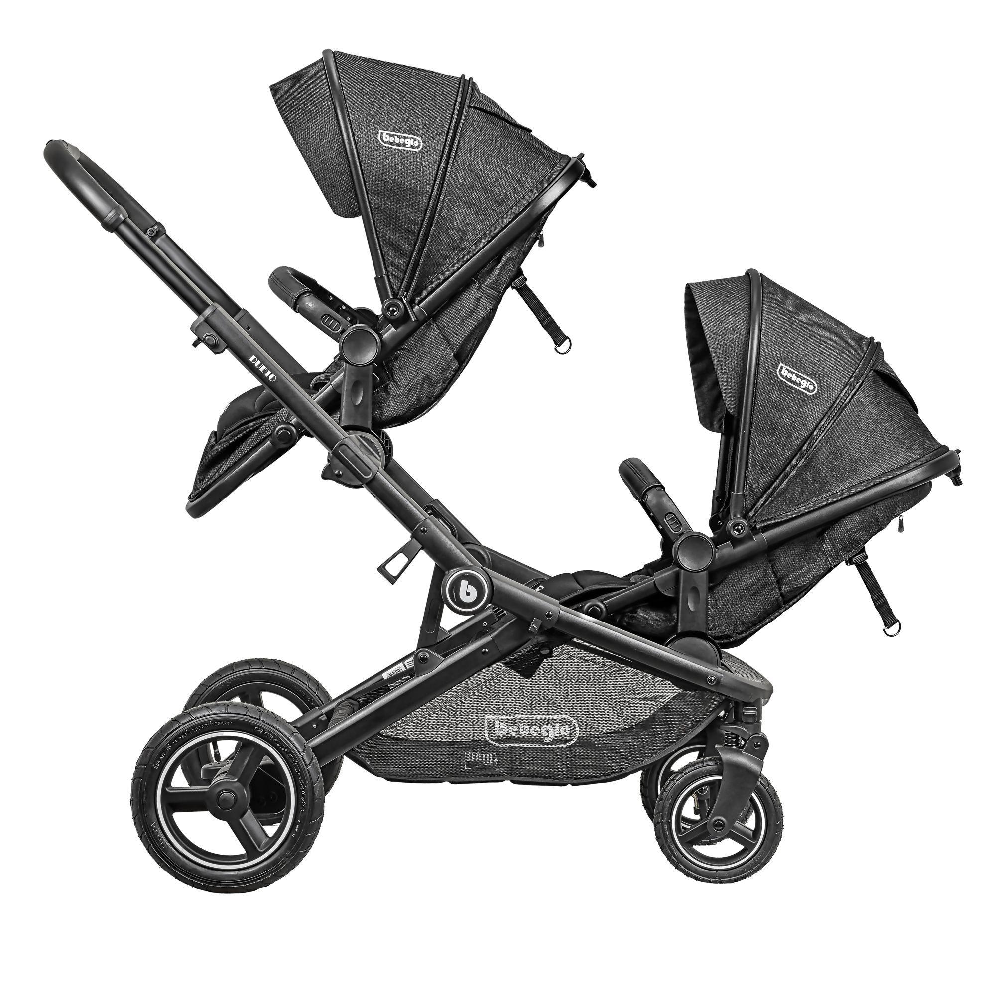 Coche Travel System Doble Dueto Bebeglo RS-13320-2 Negro-4