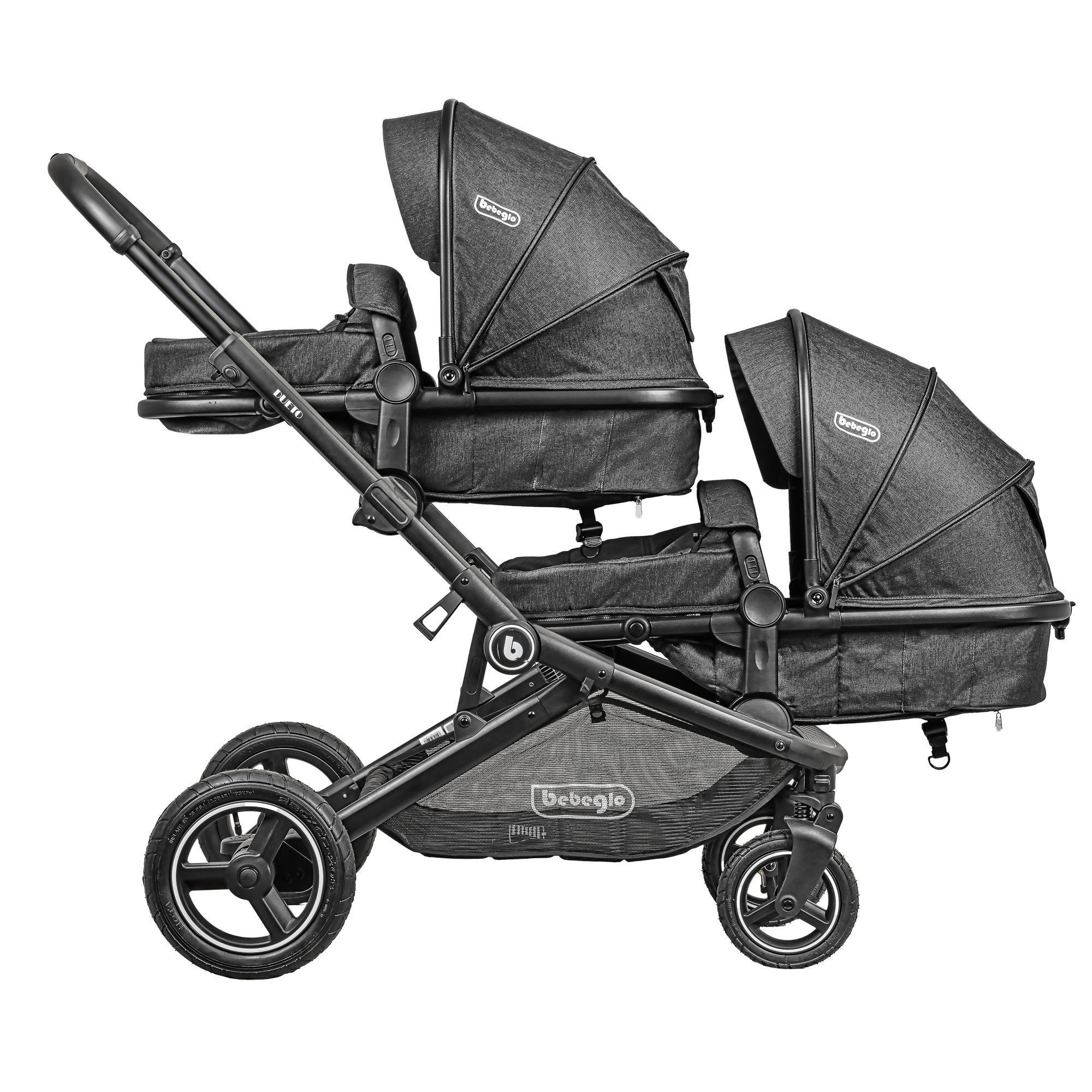 Coche Travel System Doble Dueto Bebeglo RS-13320-2 Negro-5