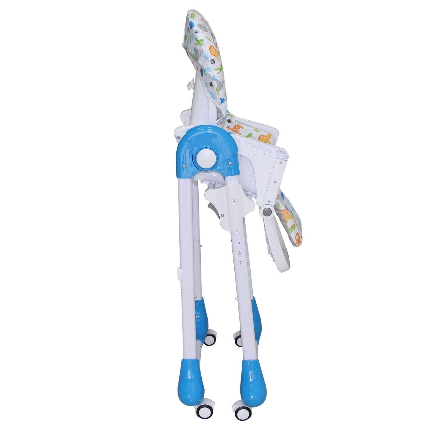 Silla De Comer Plegable Con 7 Alturas Rs-7085-1 Celeste-2