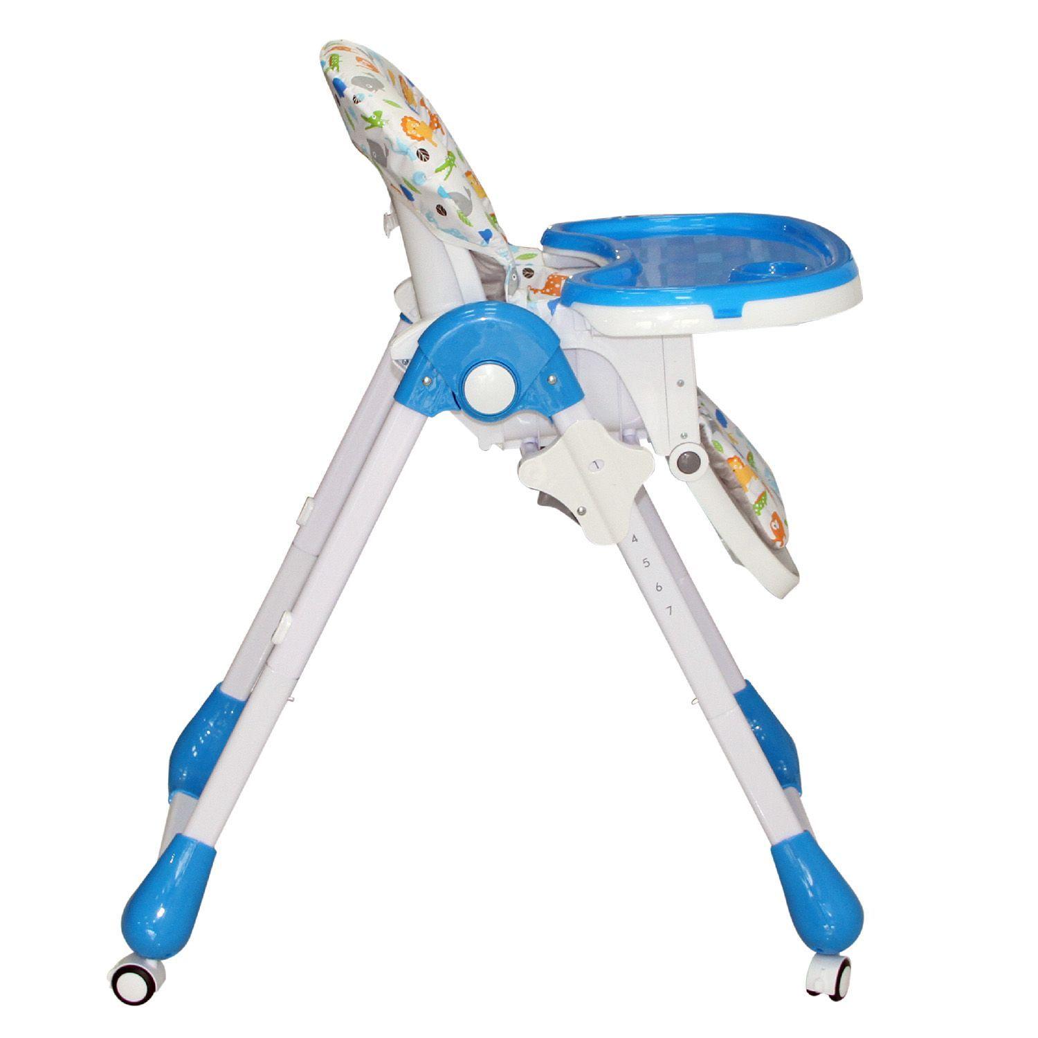 Silla De Comer Plegable Con 7 Alturas Rs-7085-1 Celeste-3