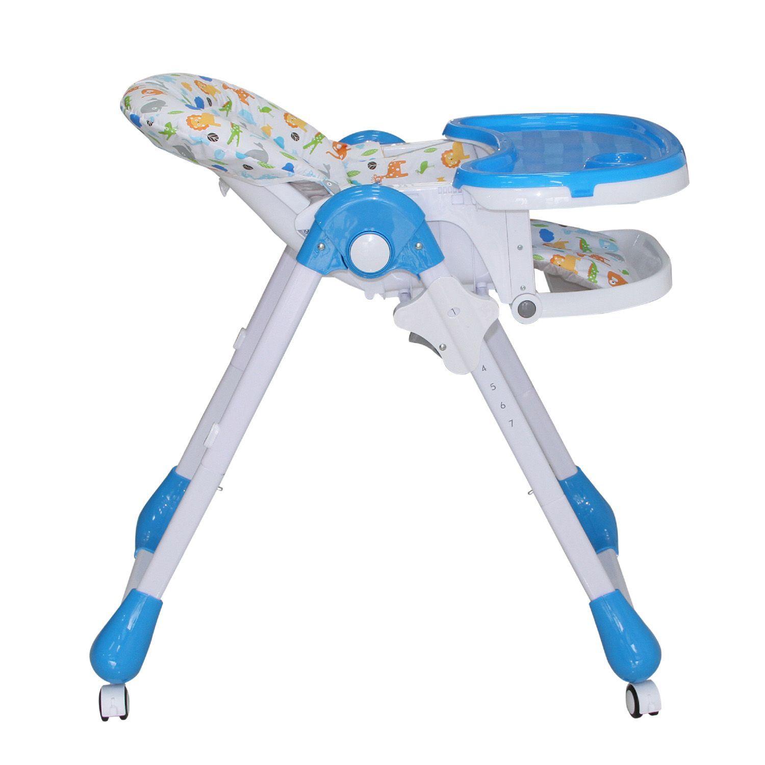 Silla De Comer Plegable Con 7 Alturas Rs-7085-1 Celeste-4