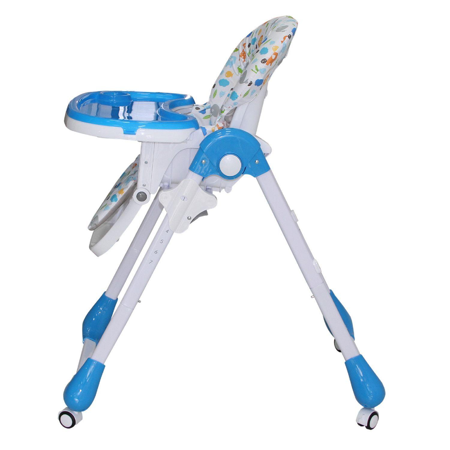 Silla De Comer Plegable Con 7 Alturas Rs-7085-1 Celeste-7