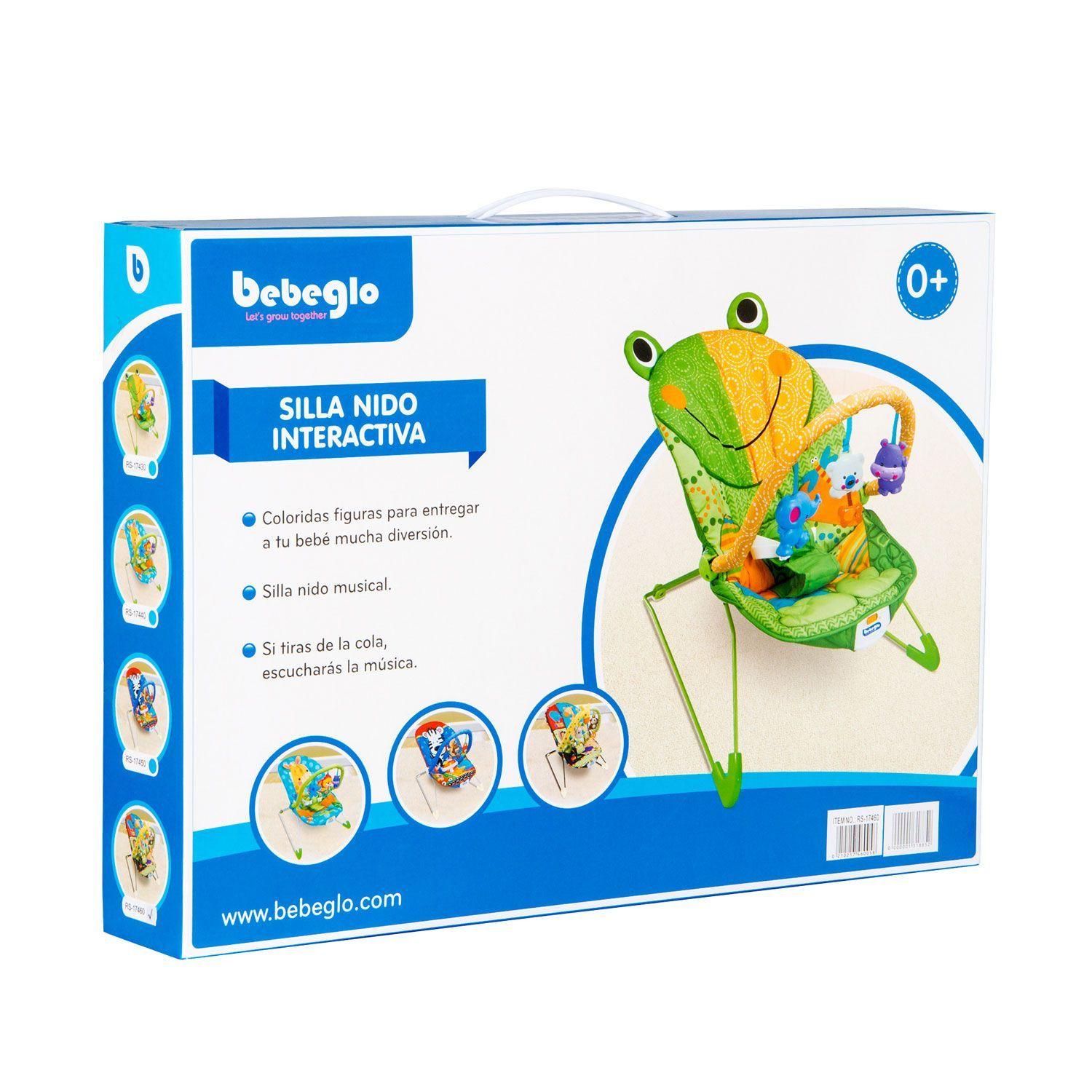 Silla Nido Vibradora Musical Bebeglo Cebra-3