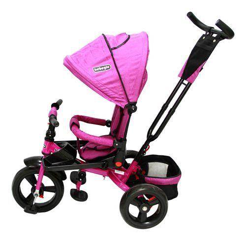 Triciclo Reversible Reclinable One Click Fucsia Rs-4075q-3