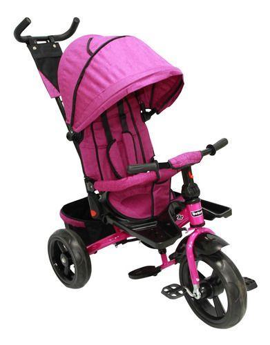 Triciclo Reversible Reclinable One Click Fucsia Rs-4075q-0