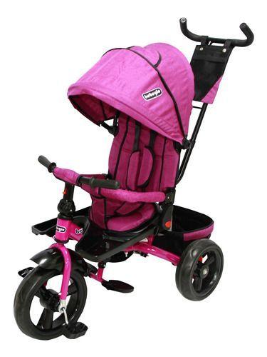 Triciclo Reversible Reclinable One Click Fucsia Rs-4075q-2