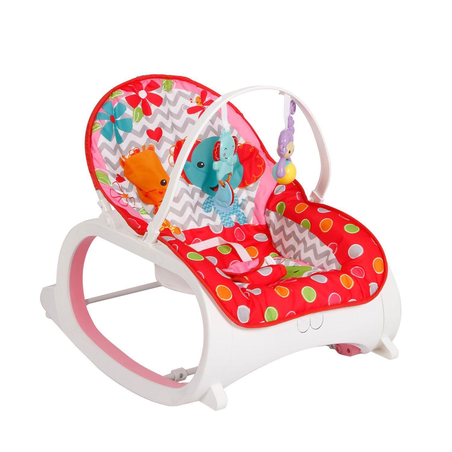 Silla Nido Vibradora Musical Grow Up Bebeglo Jungla Rosa-0