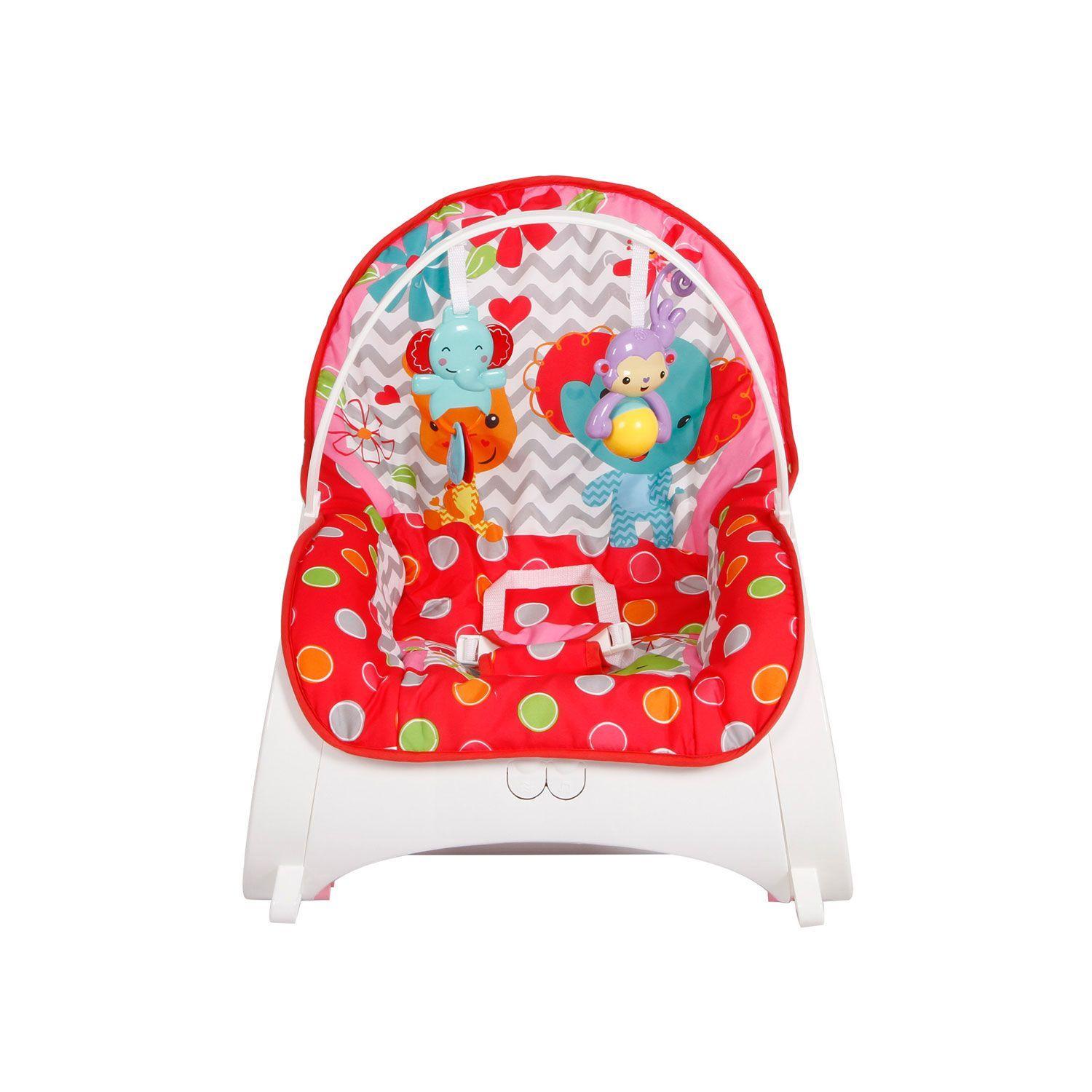 Silla Nido Vibradora Musical Grow Up Bebeglo Jungla Rosa-1