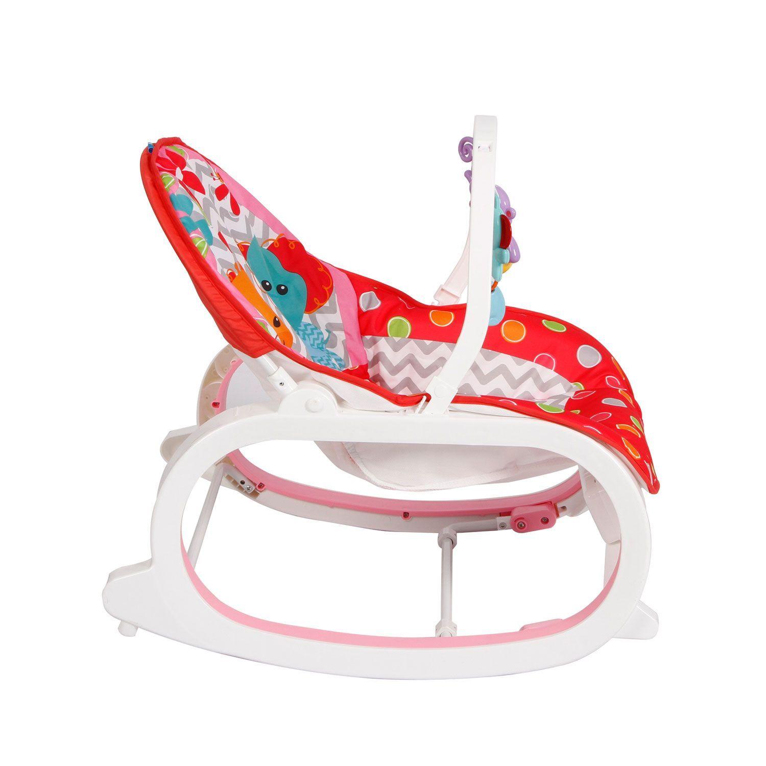 Silla Nido Vibradora Musical Grow Up Bebeglo Jungla Rosa-2