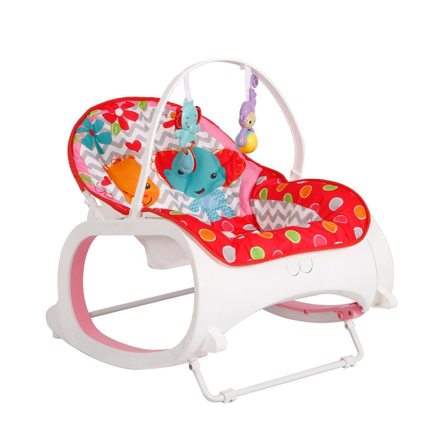 Silla Nido Vibradora Musical Grow Up Bebeglo Jungla Rosa-3