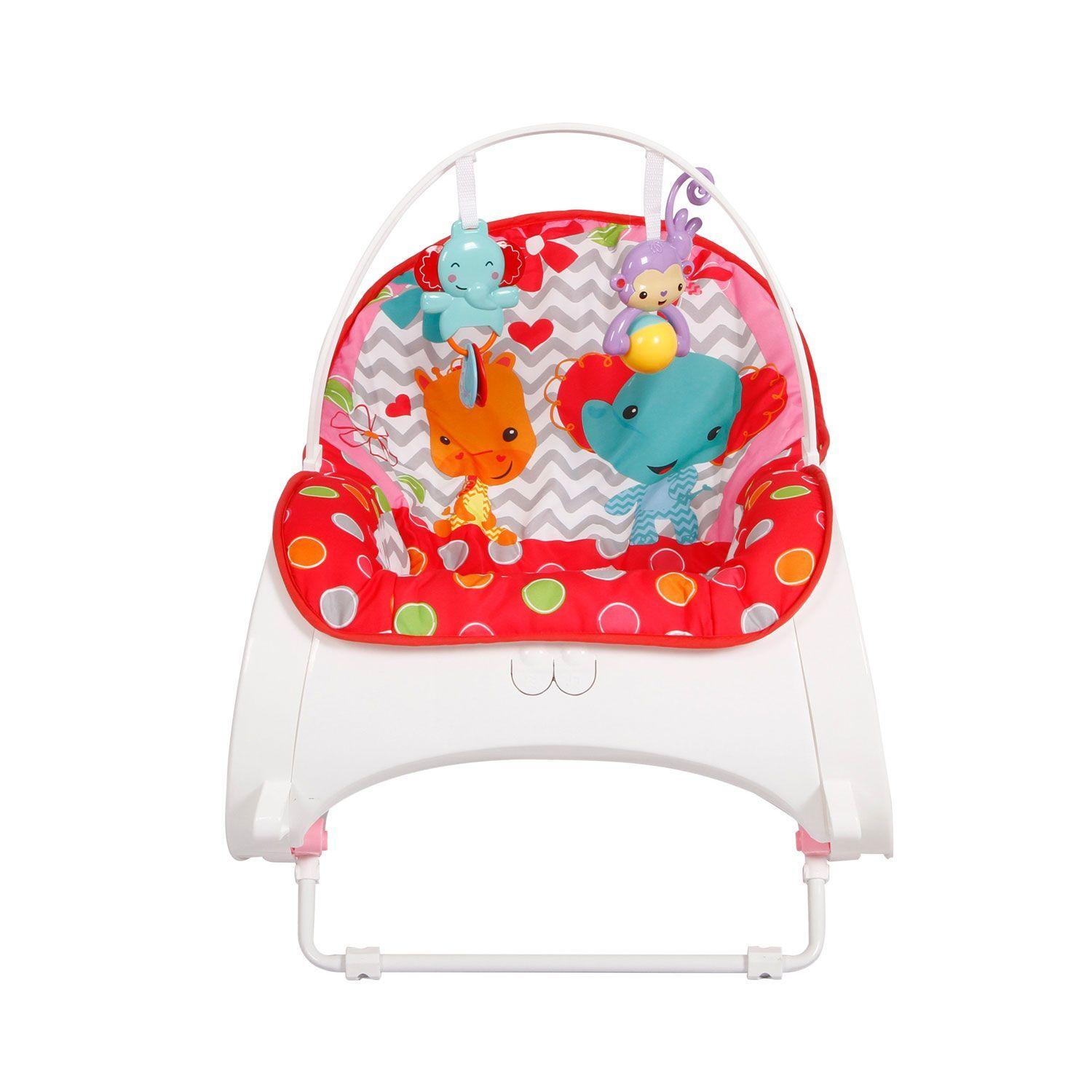 Silla Nido Vibradora Musical Grow Up Bebeglo Jungla Rosa-4