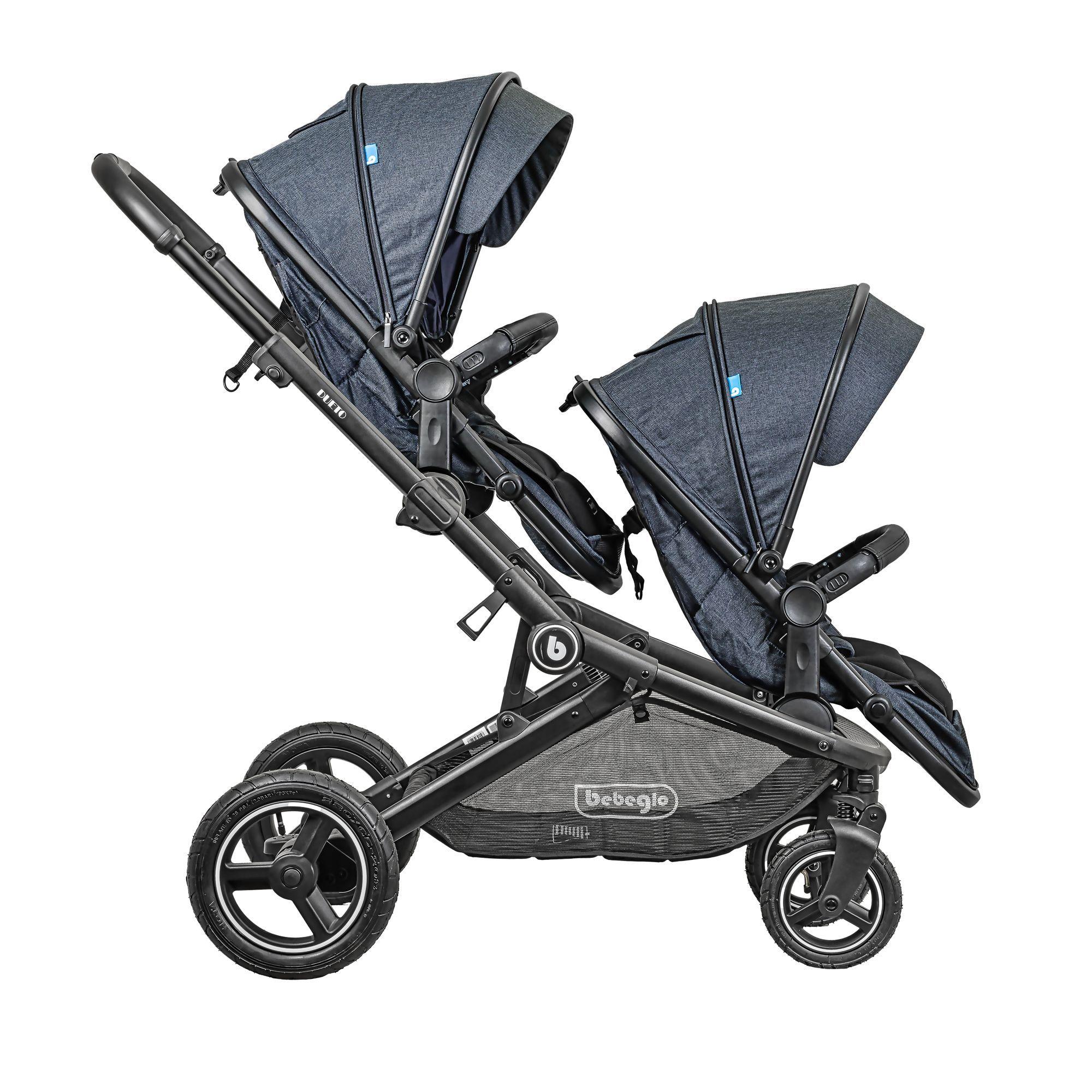 Coche Travel System Doble Dueto Bebeglo RS-13320-1 Gris-3