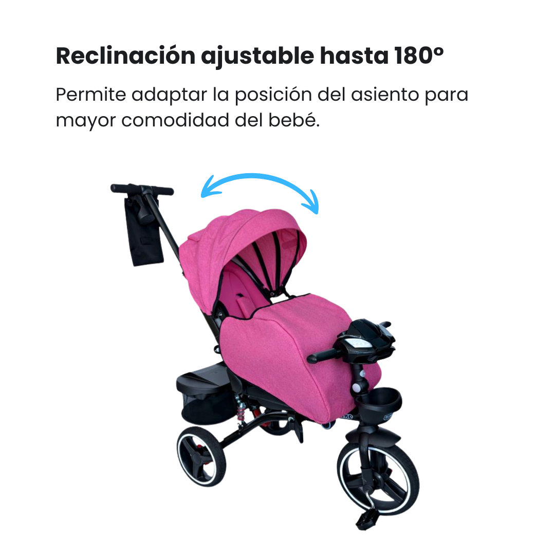 TRICICLO TRIKE PLUS CON COBERTOR MULTIETAPAS RS 4090 6 FUCSIA-6