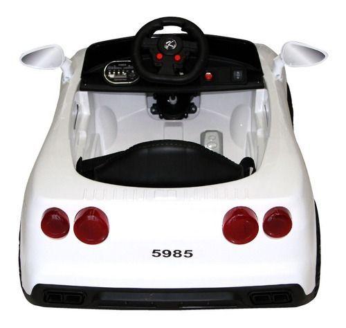 Auto A Batería Deportivo 12v Control Remoto Rs-5985-1 Blanco-3