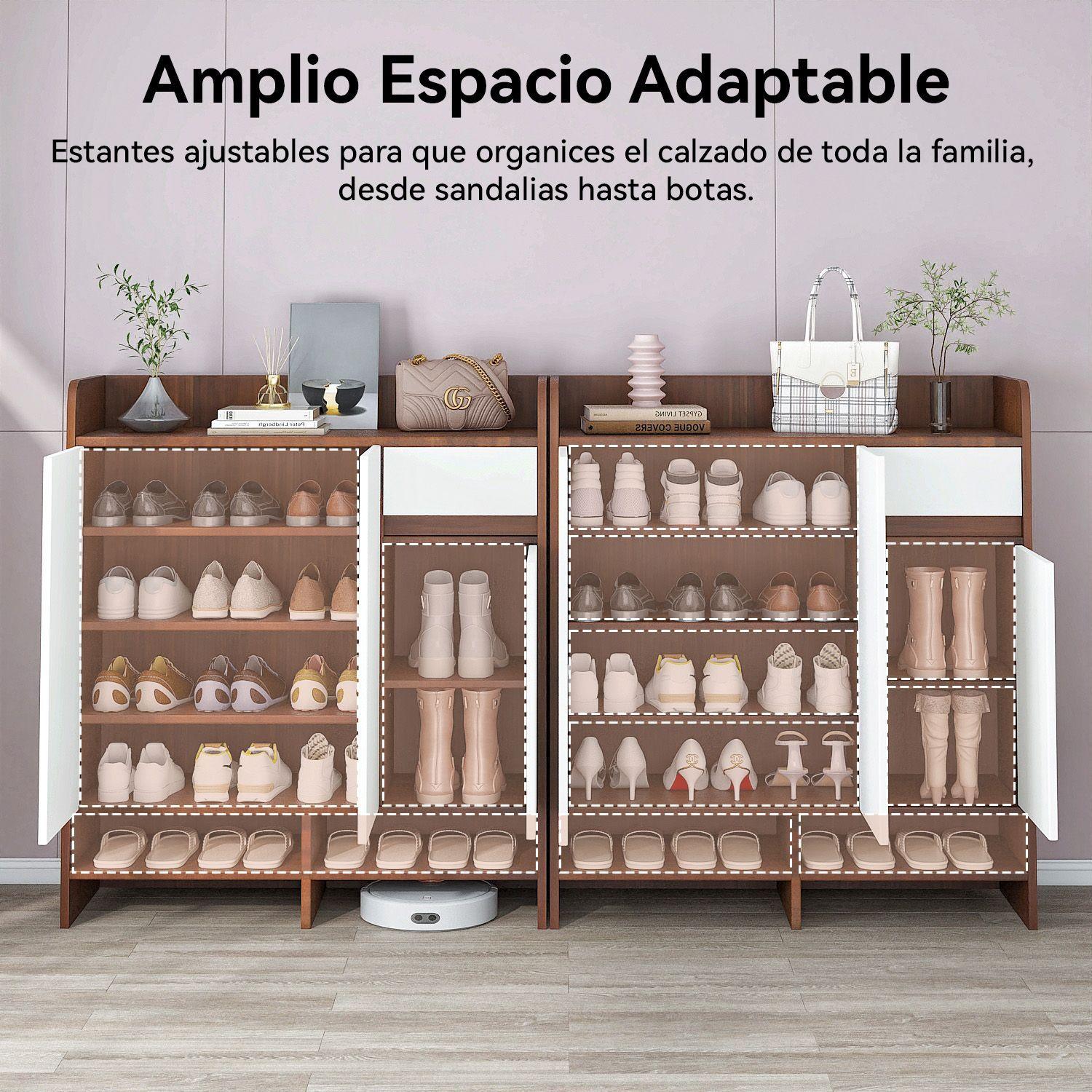 Zapatero Comoda Organizador Entrada y Hall Multiuso 90x30x100 cm-4