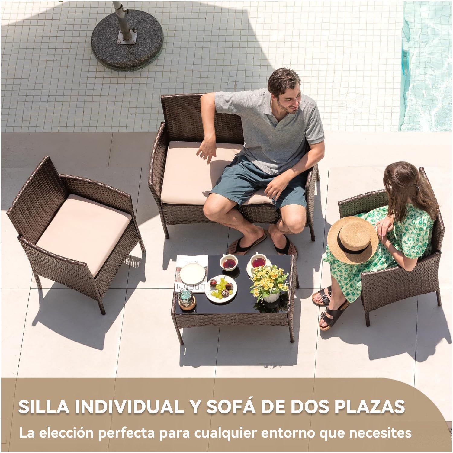 Juego de Living de Terraza Brisa 4 Piezas para Exterior-3