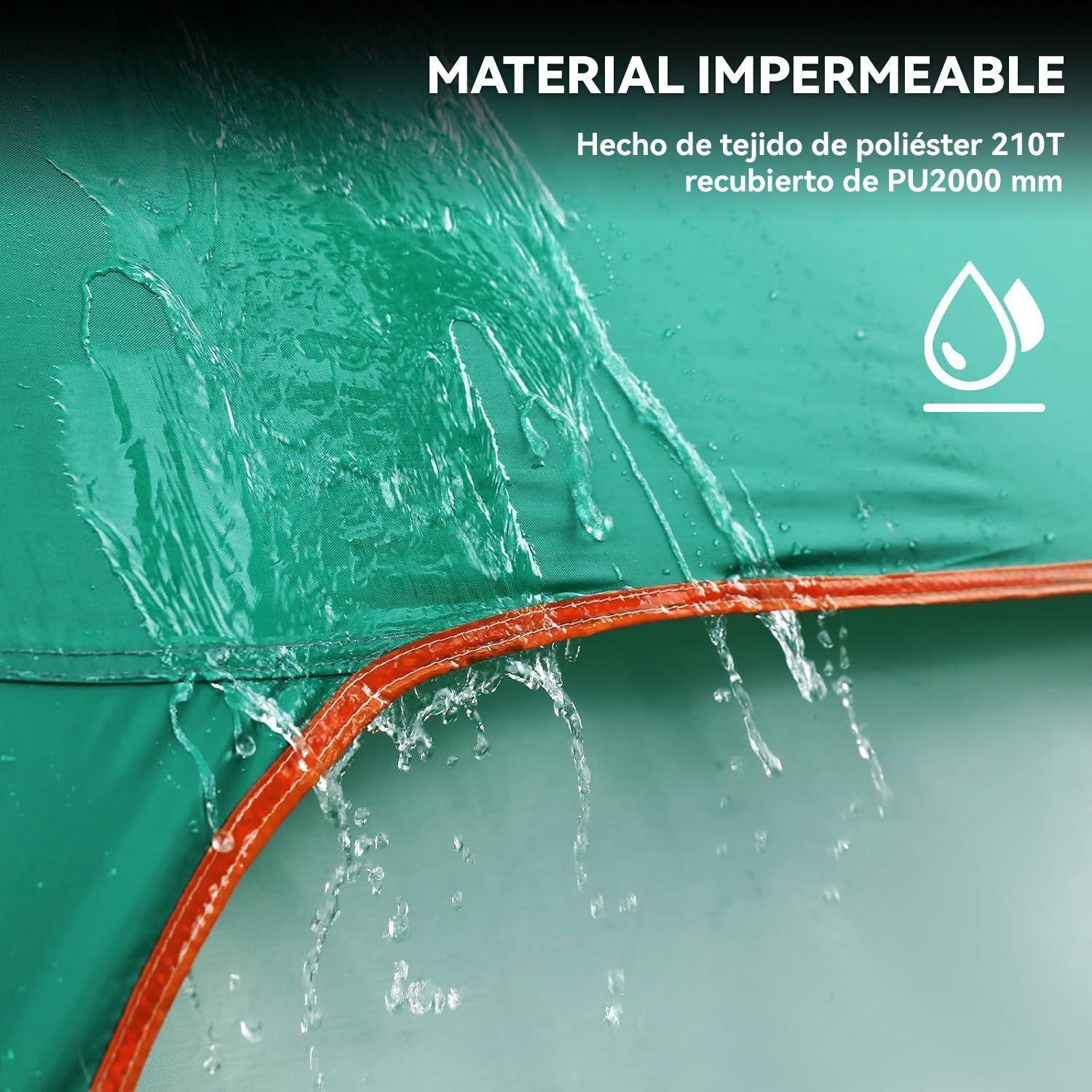 Carpa 8 Personas con 2 Habitáciones Gran Espacio 2,6x3,8x2m-2