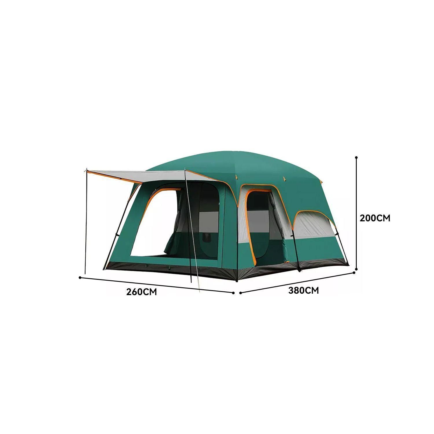 Carpa 8 Personas con 2 Habitáciones Gran Espacio 2,6x3,8x2m-6