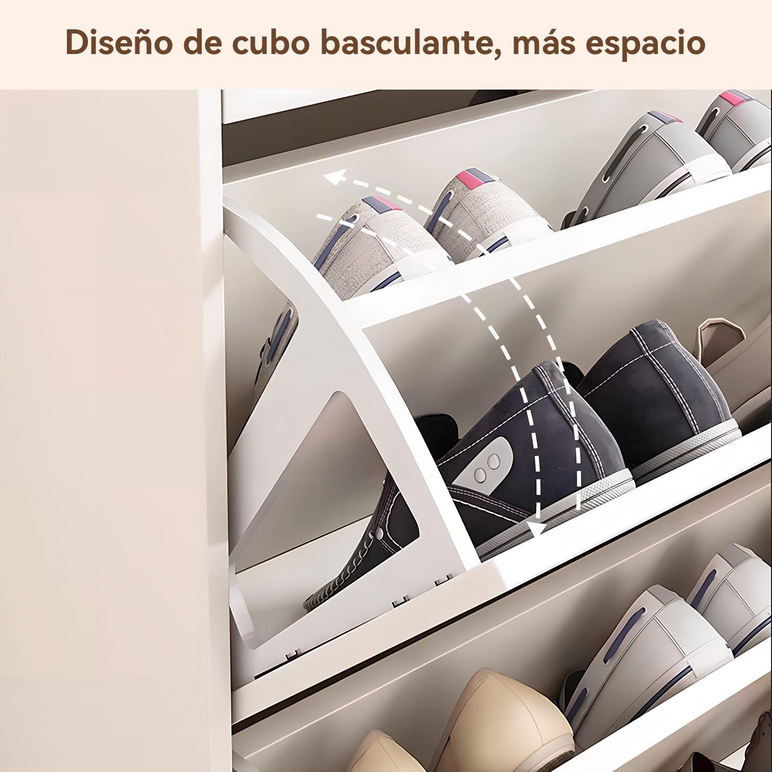 Zapatero Organizador con 3 Puertas y 2 Filas Capacidad 18 Pares-4