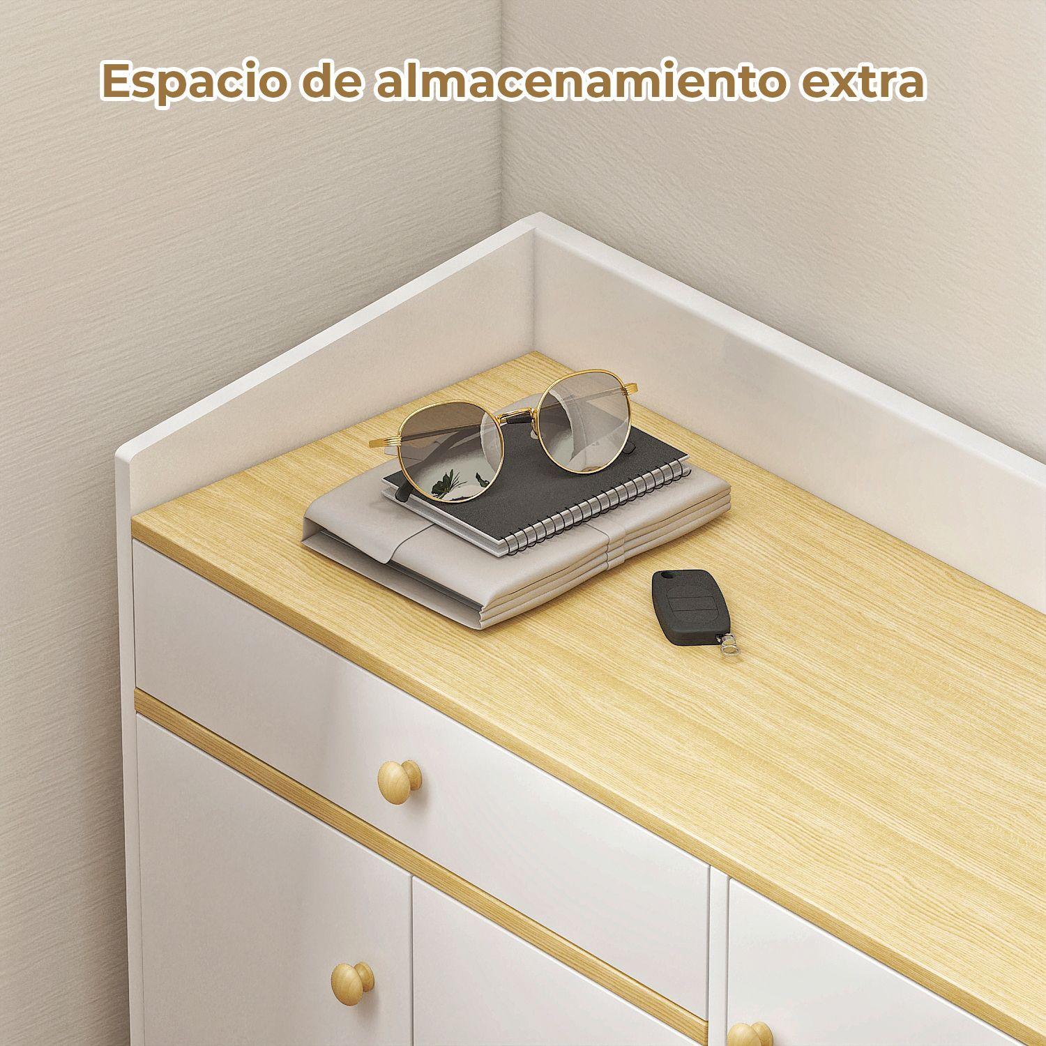 Zapatero Organizador con 3 Puerta y Cajon 90x30x84 cm-3