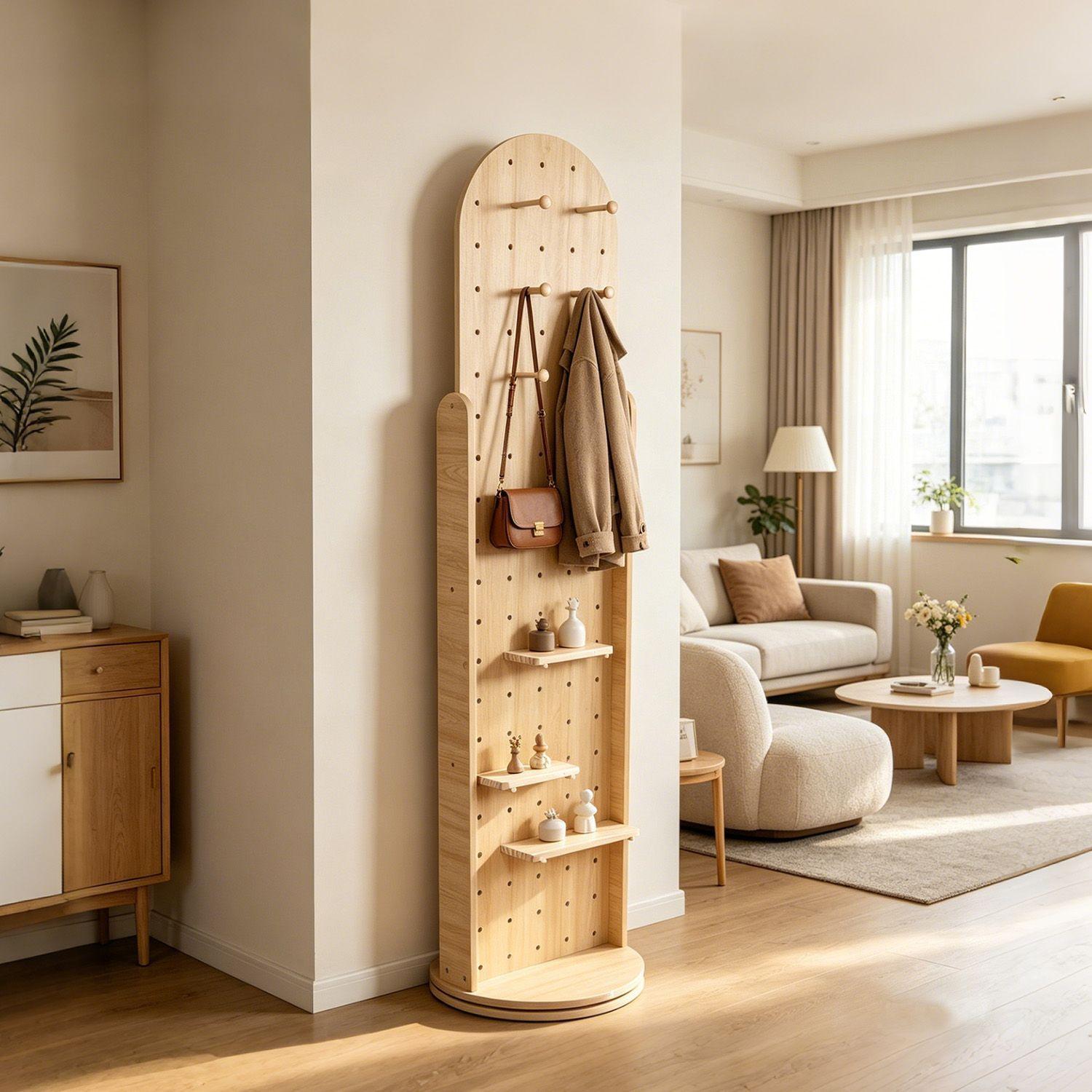 Espejo Joyero Organizador Giratorio 173x40cm Madera-7