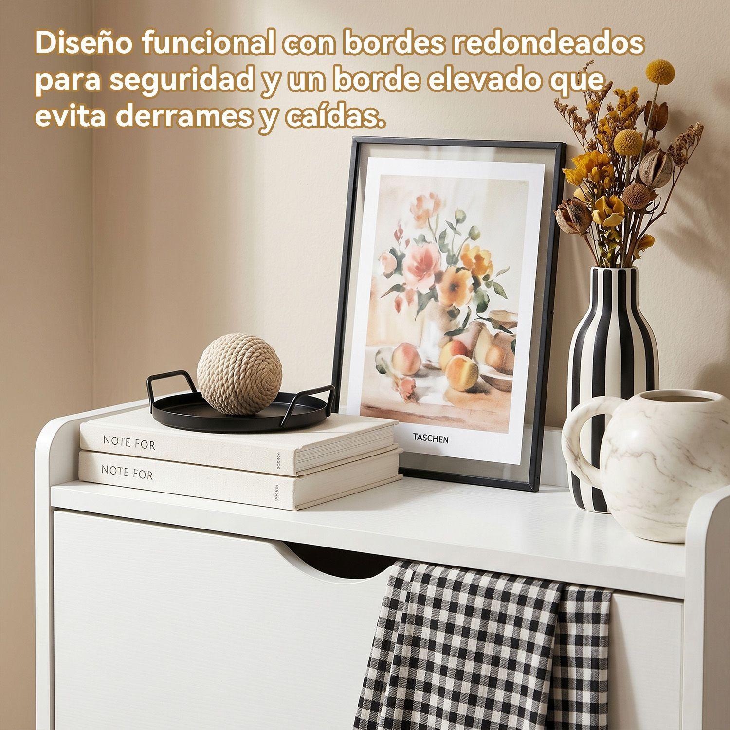 Zapatero Organizador 2 Puertas Abatibles Blanco 50x17x85 cm Moderno-4