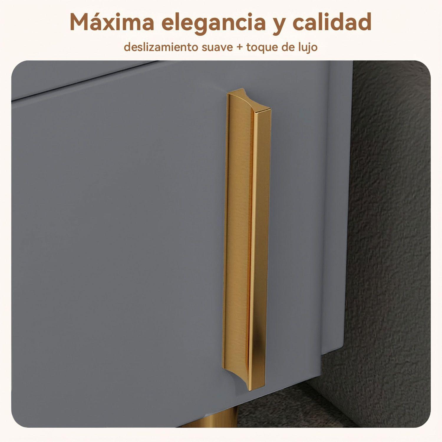 Velador Moderno con 2 Puertas y 4 Patas Doradas 30 40 50cm-7