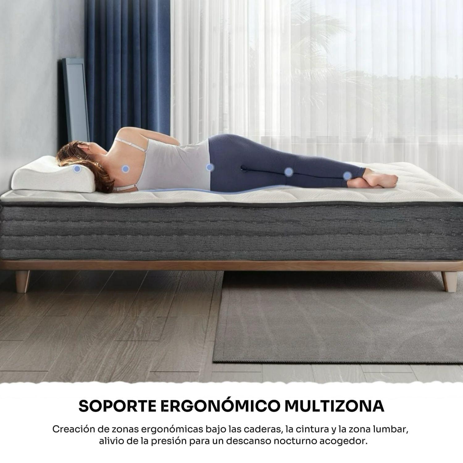 Colchon Vitalia 2 plazas Resortes Pocket 150x200x24cm-5
