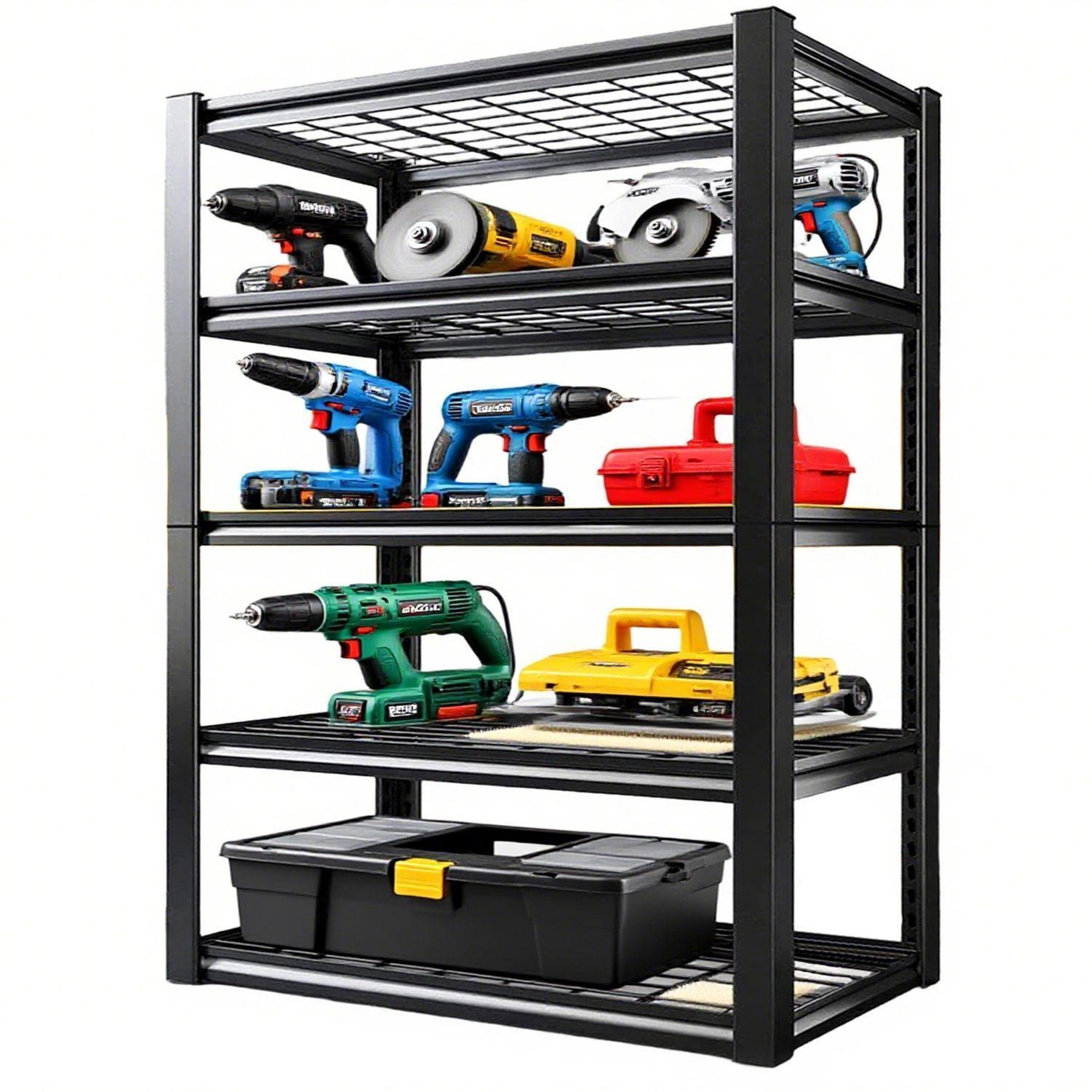 Estante Metalico 5 Repisas 180x100x50 CM Negro-0