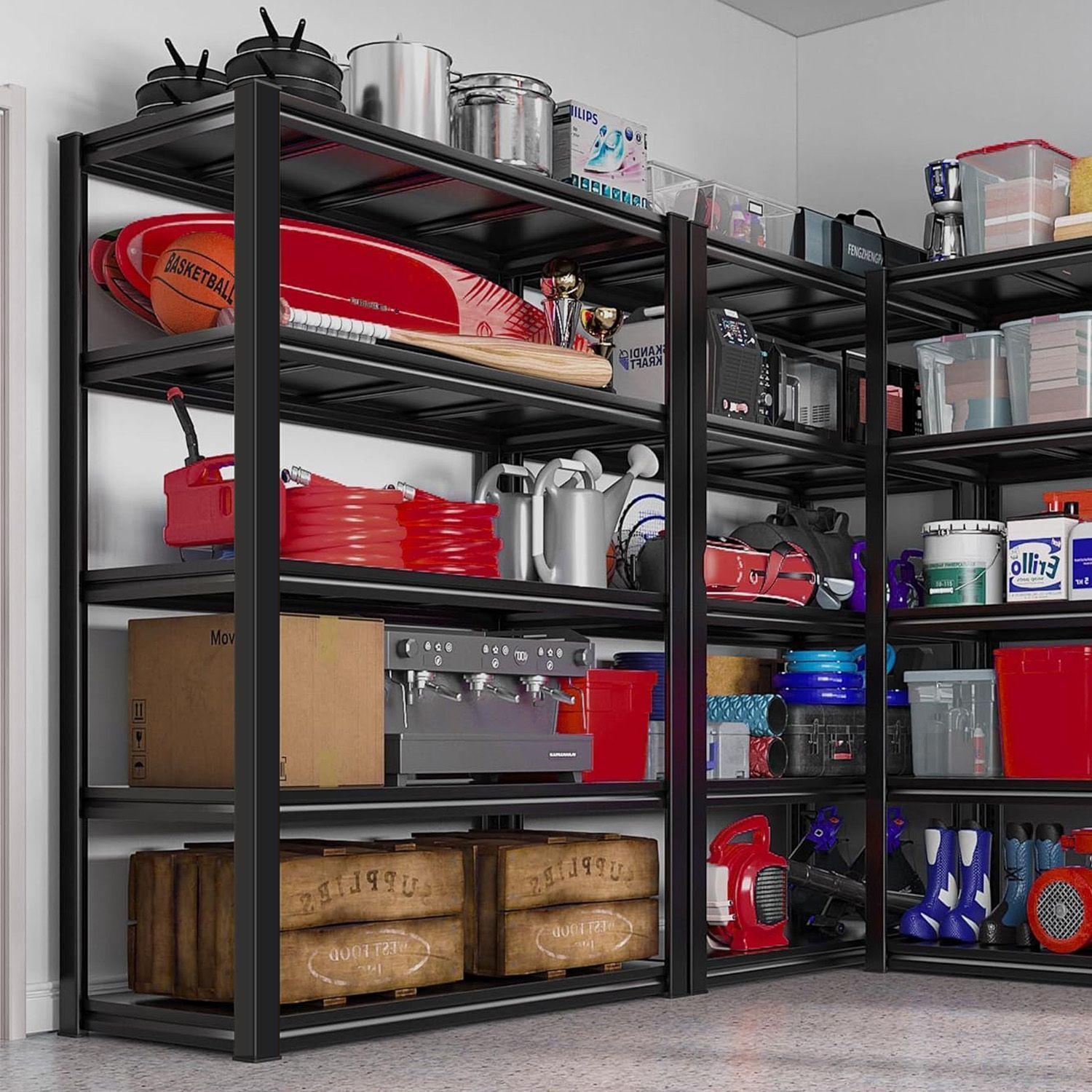 Estante Metalico 5 Repisas 180x100x50 CM Negro-1