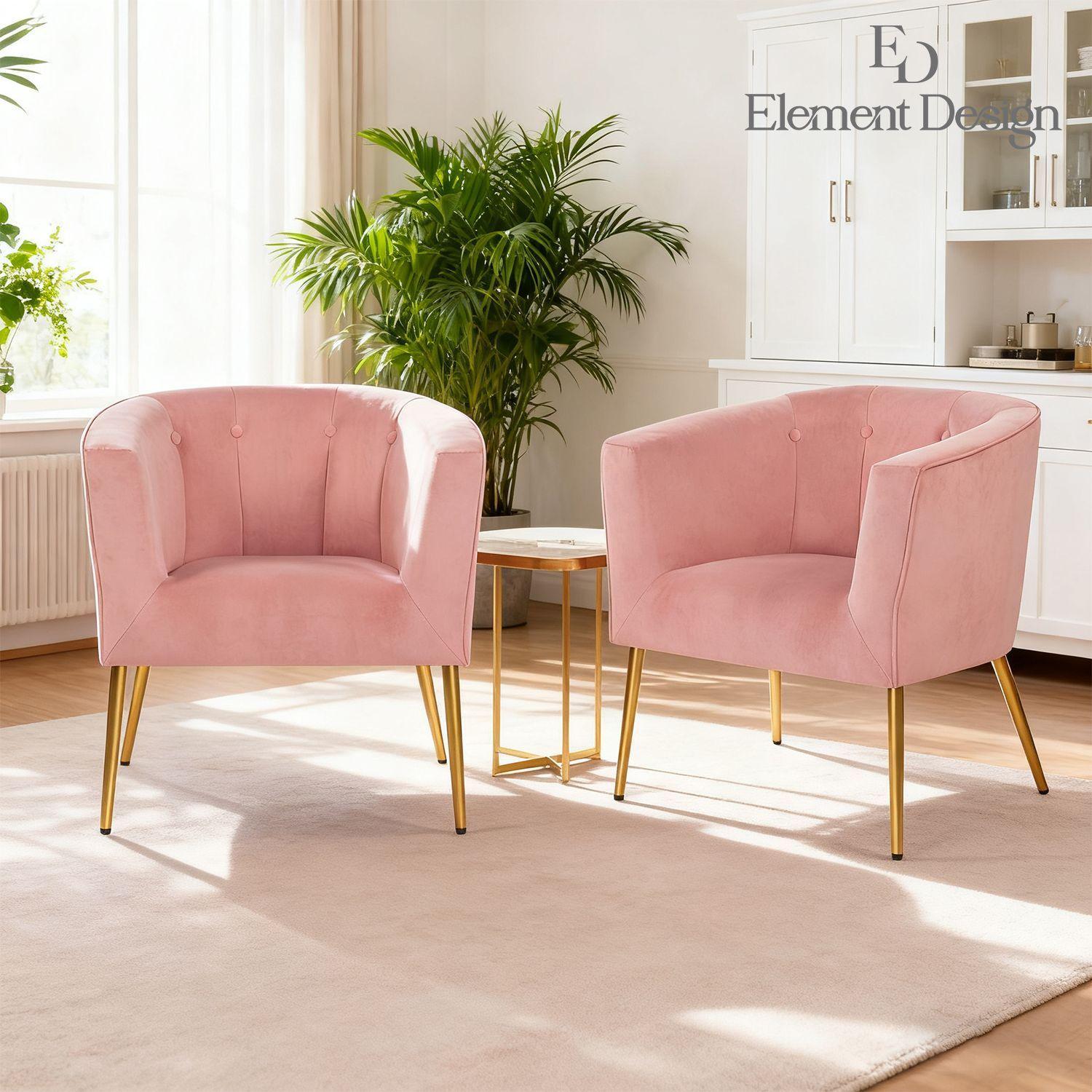 Poltrona Sitial Aurora Sillon Moderno 1 cuerpo Rosa de Terciopelo-3